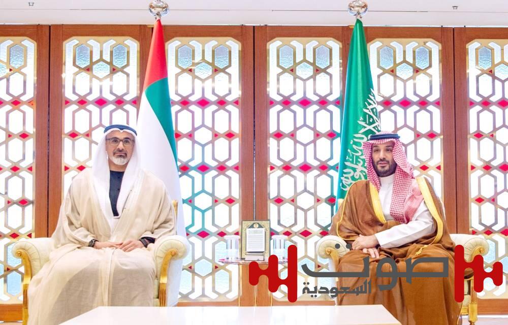 ولي العهد يلتقي ولي عهد أبوظبي ويستعرض معه العلاقات الثنائية