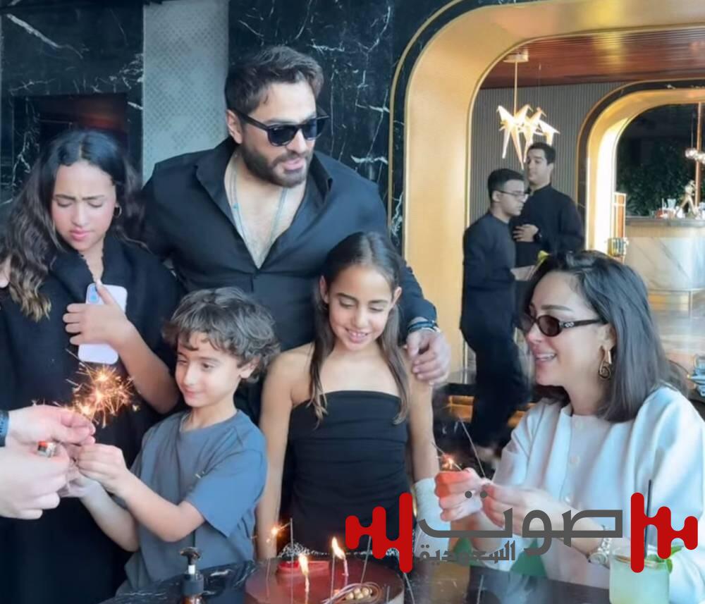 رغم الانفصال.. تامر حسني وبسمة بوسيل يحتفلان بعيد ميلاد ابنتيهما
