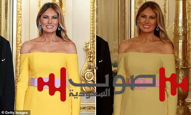 ملانيا ترمب تخطف الأنظار بفستان أصفر يثير الجدل في بريطانيا