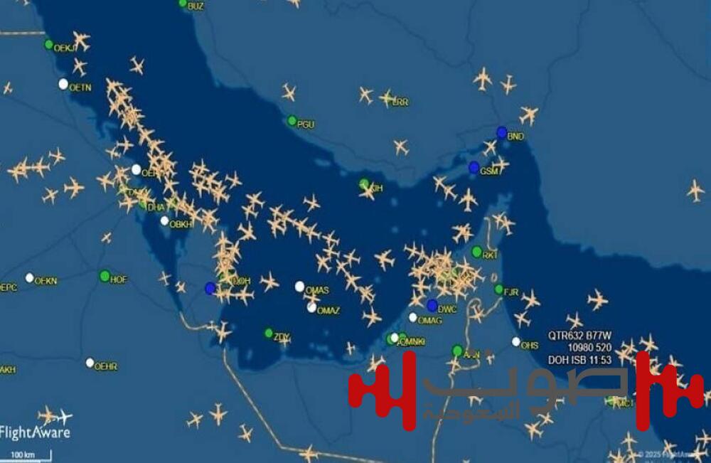 ازدحام مسارات الطائرات فوق عُمان والإمارات والكويت